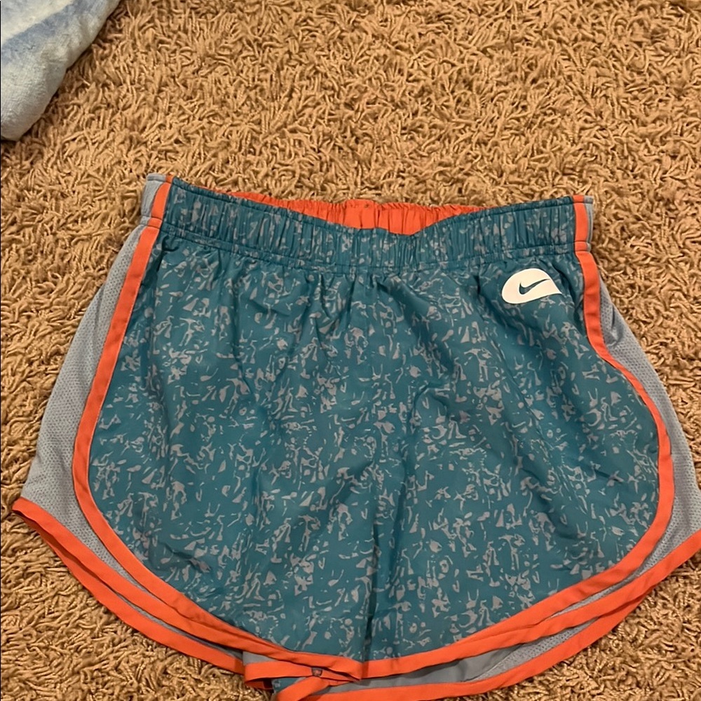 Nike Blue and Orange Running Shorts